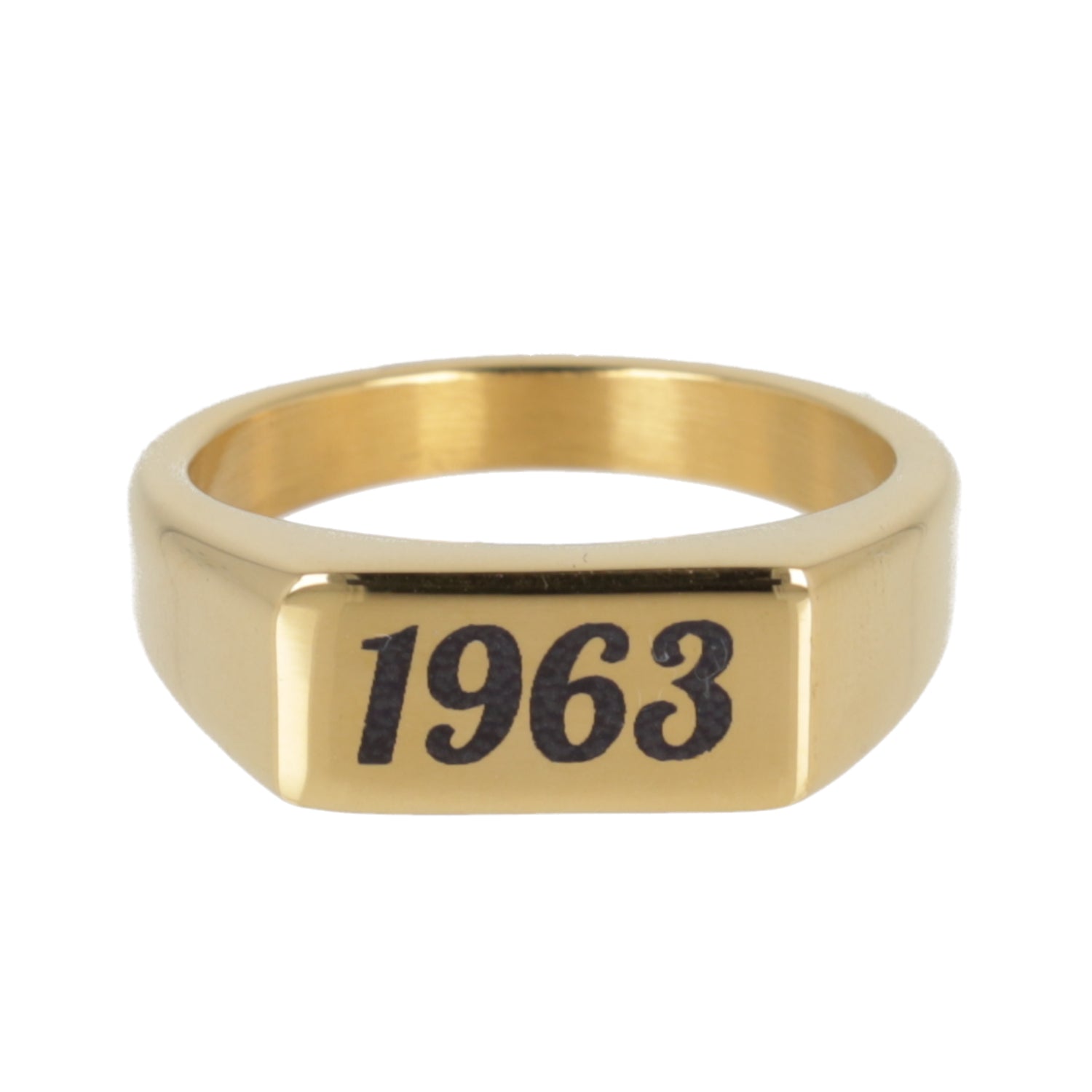 Customisable Birth Year Ring - Gold Plated