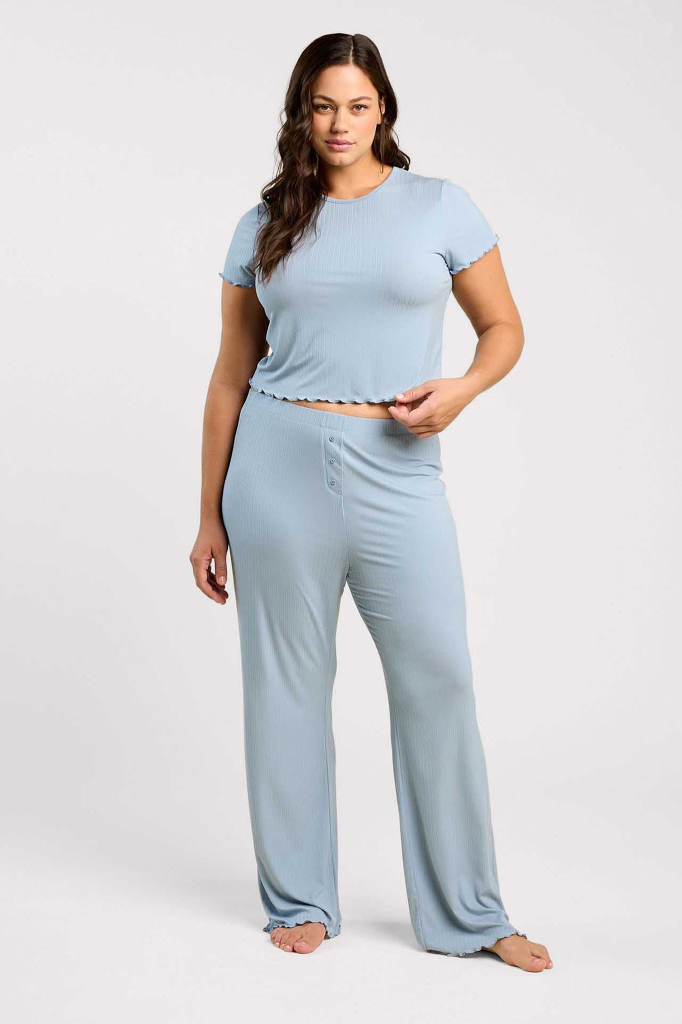 Mini Rib Pajama Set
