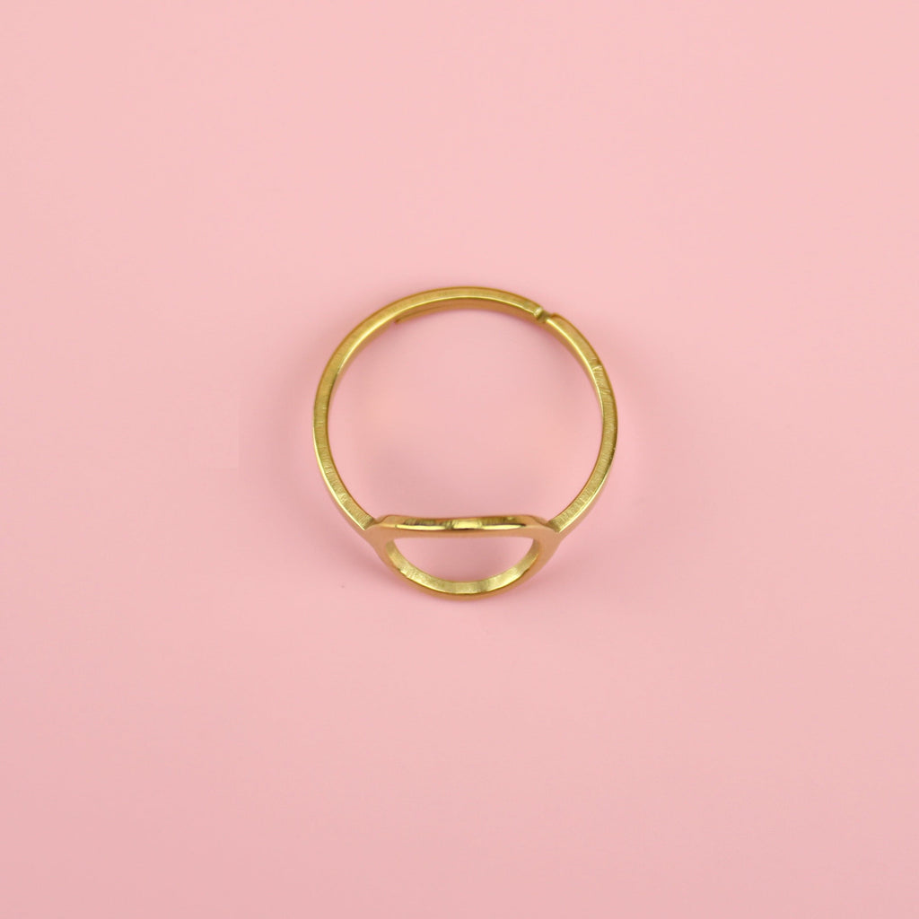 Cut Out Circle Ring (Gold Plated)