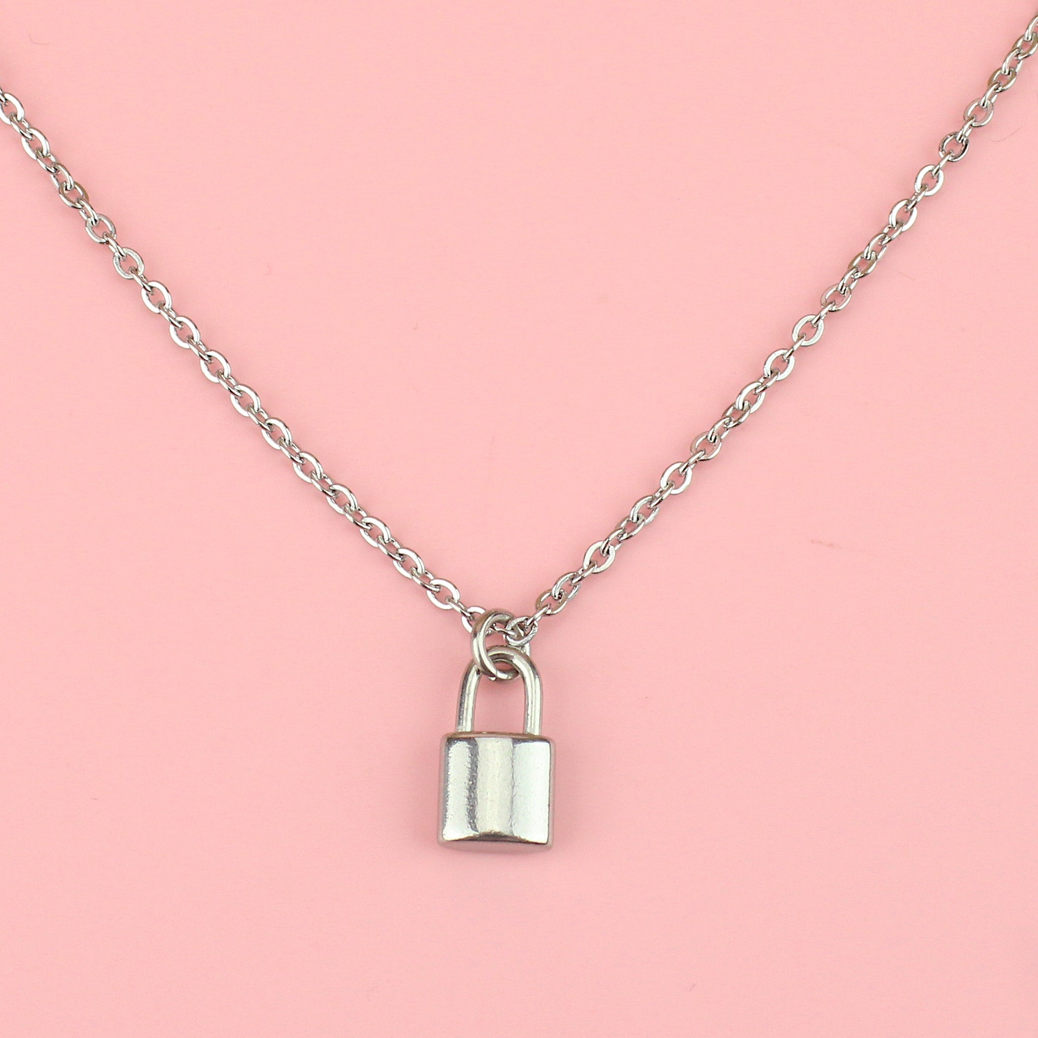 Dainty Padlock Necklace