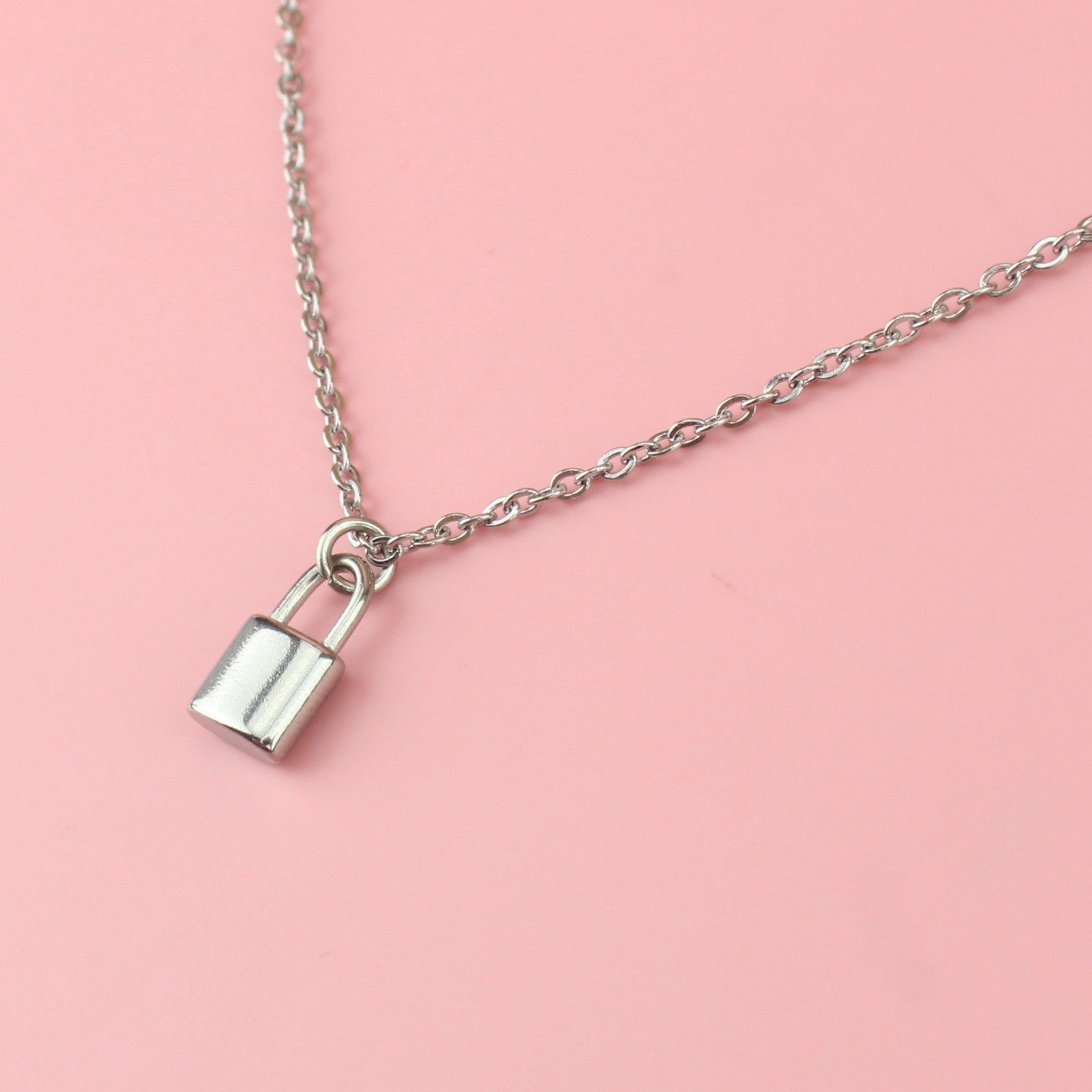 Dainty Padlock Necklace