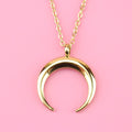 Crescent Moon Necklace (Gold Plated)