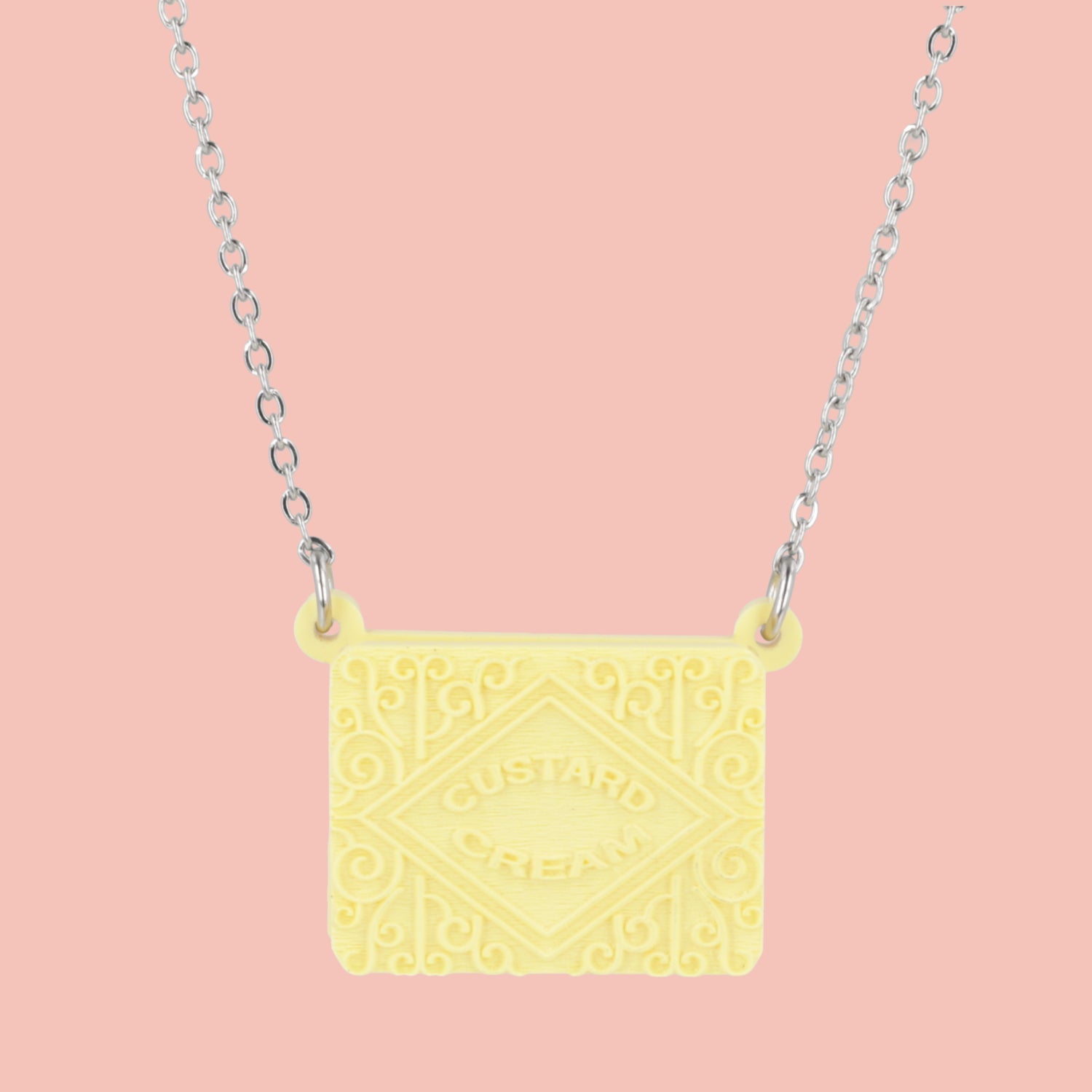 Custard Cream Biscuit Necklace