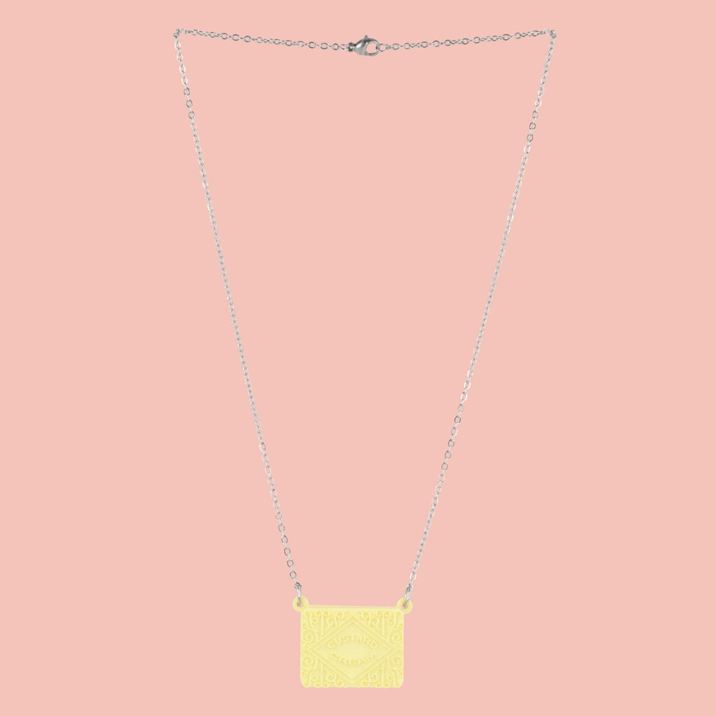 Custard Cream Biscuit Necklace