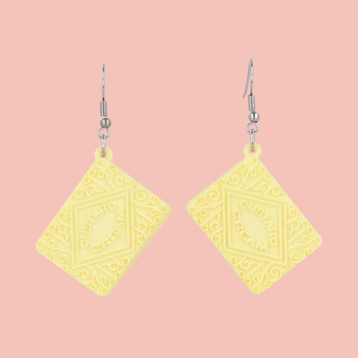 Custard Cream Biscuit Earrings