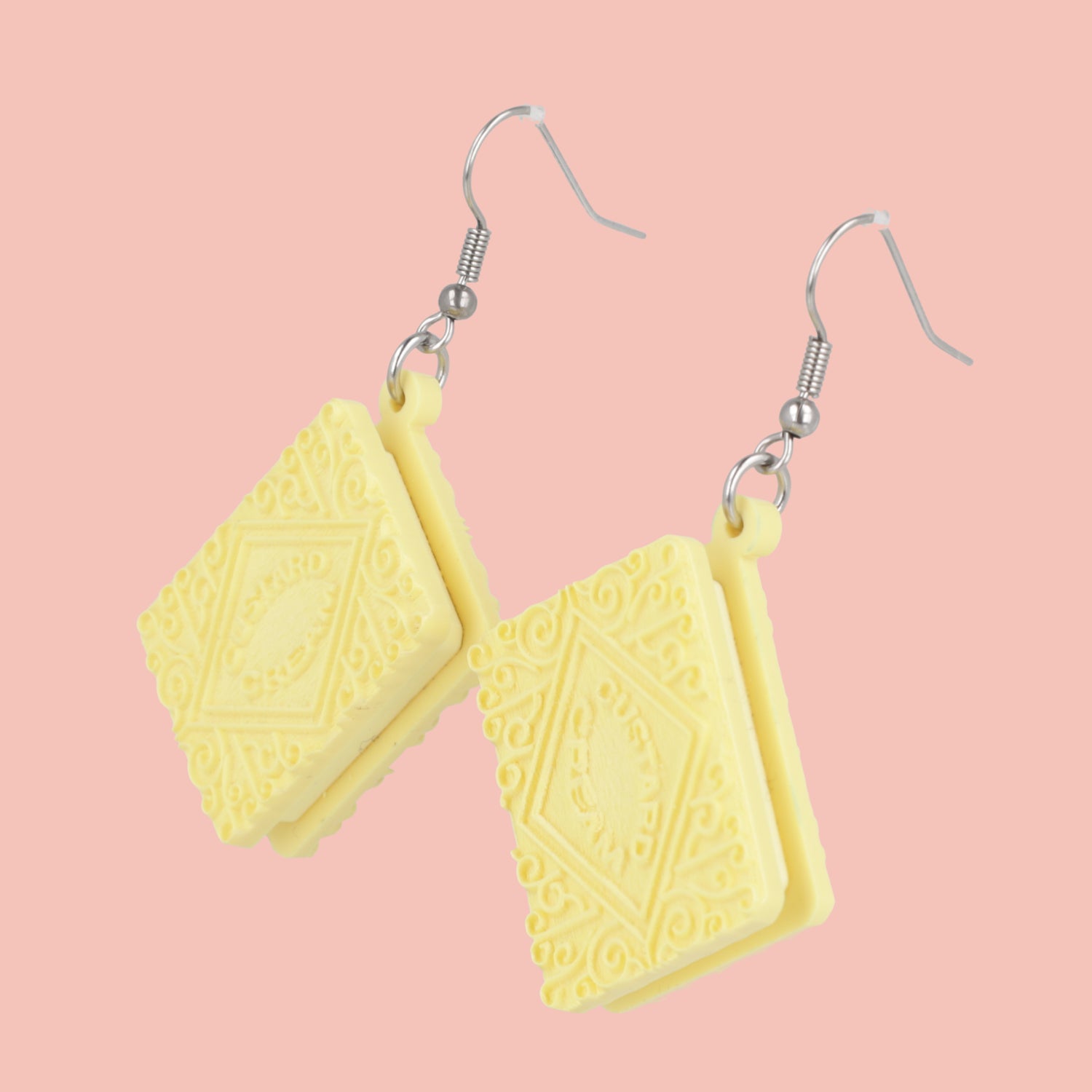 Custard Cream Biscuit Earrings
