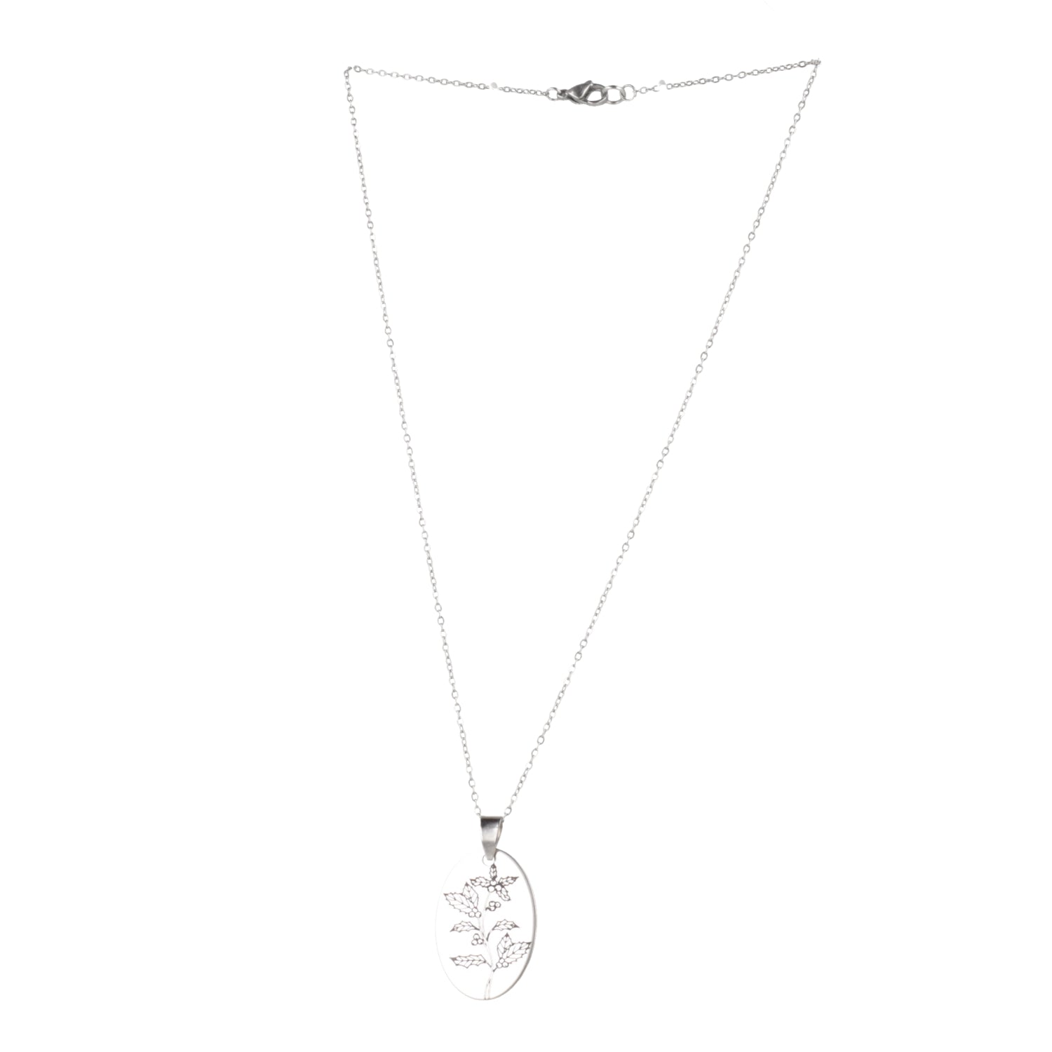 December Birth Flower Necklace - Holly