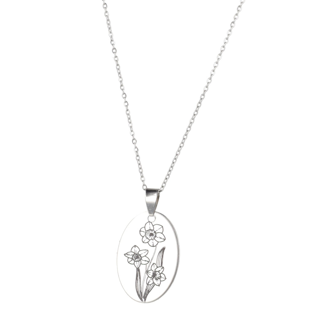 December Birth Flower Necklace - Narcissus
